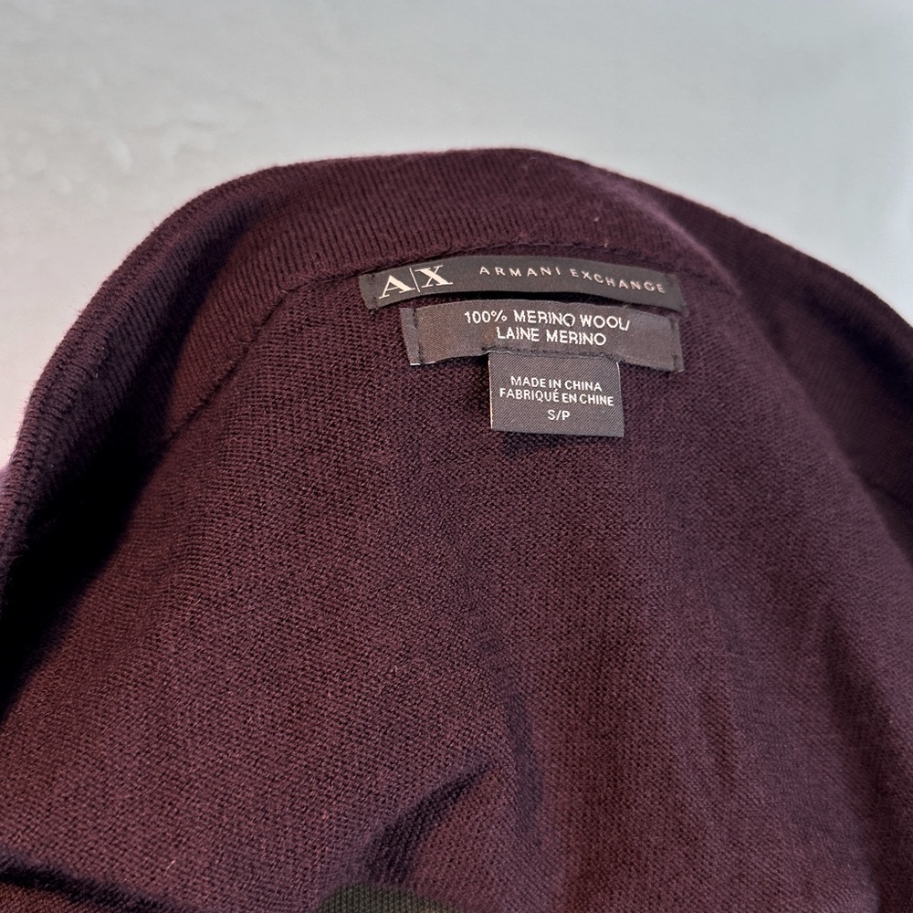 A/X Armani Exchange- NWT women’s 100% Merino wool long sleeve sweater top SIZE S - Picture 8 of 8